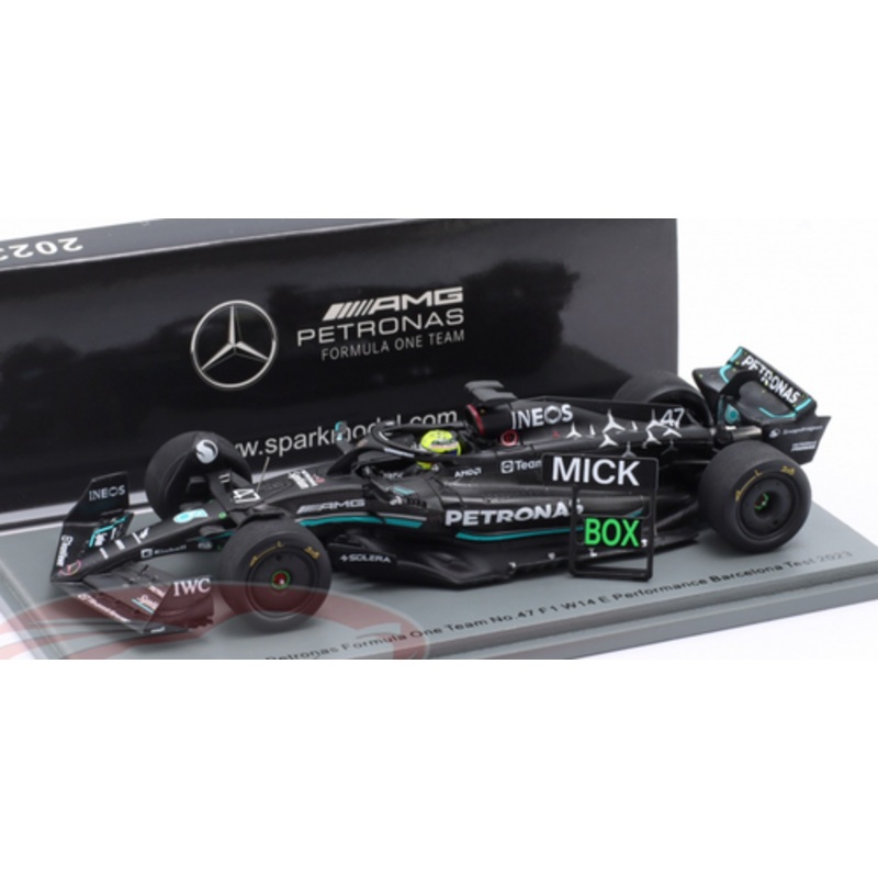 1/43 Spark 2023 Formula 1 Mercedes-AMG Petronas F1 W14 E Performance No.47 Mercedes-AMG Petronas Formula One Spanish GP Tire Test Car Model