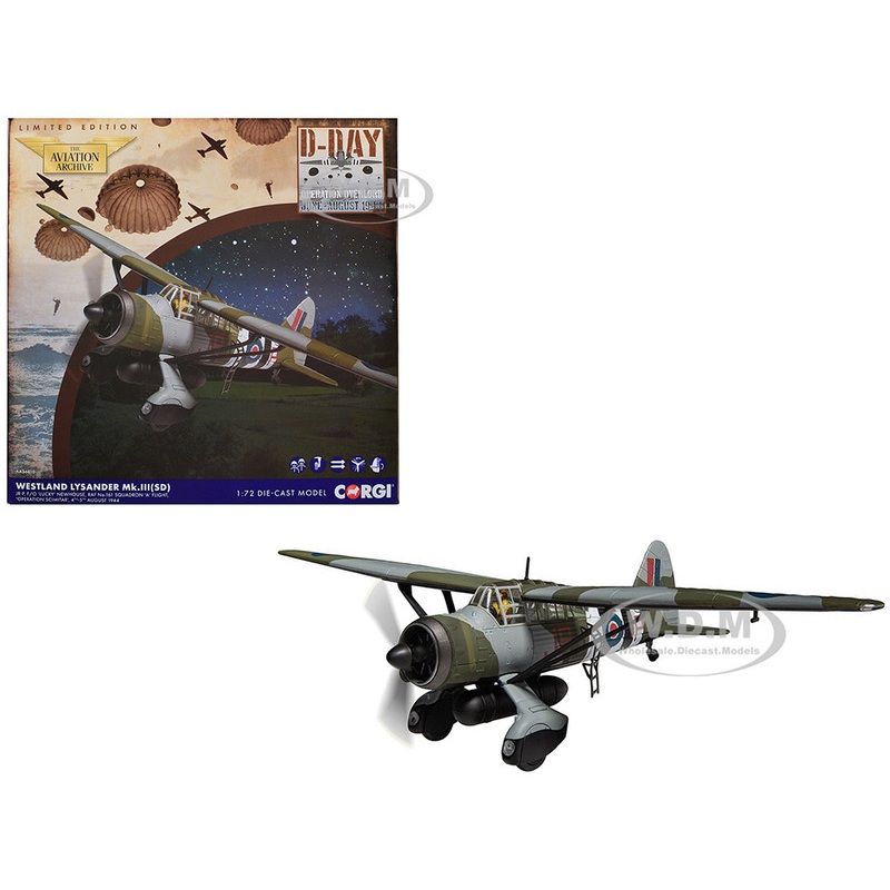 Westland Lysander Mk. III Aircraft "'Lucky' Newhouse, No. 161 Squadron" (1944) British Royal Air Force "The Aviation Archive" Series 1/72 Diecast Model by Corgi