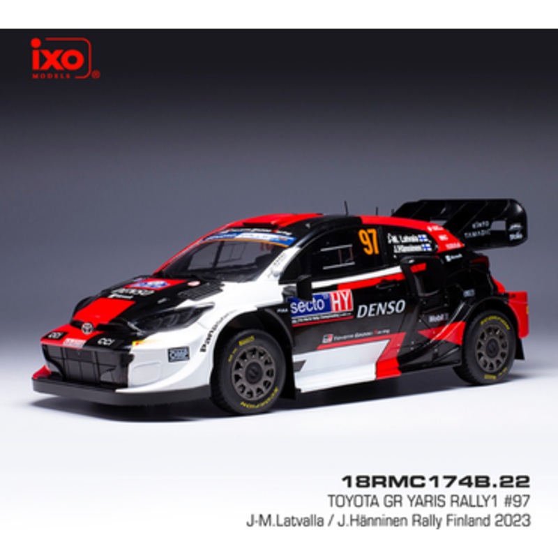 1/18 Ixo 2023 Toyota GR Yaris Rally1 #97 J-M.Latvalla, J.Hnninen Rally Finland Diecast Car Model