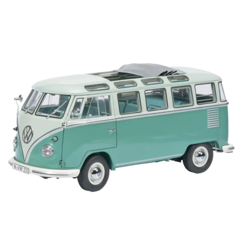 1/8 Schuco Volkswagen VW T1b Samba (Turquoise Blue Green) Diecast Car Model