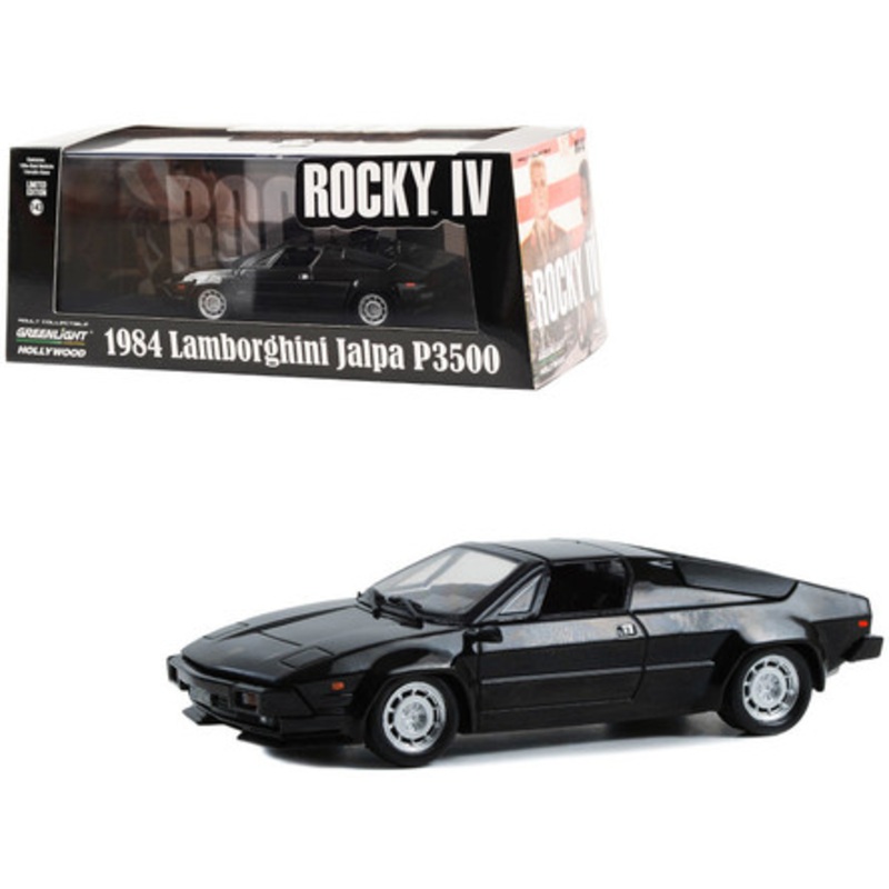 1984 Lamborghini Jalpa P3500 Black "Rocky IV" (1985) Movie "Hollywood" Series 1/43 Diecast Model Car by Greenlight