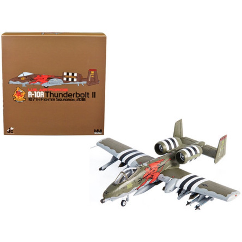 Fairchild Republic A-10A Thunderbolt II Aircraft "US Air Force 107th Fighter Squadron 100th Anniversary Edition" (2018) 1/144 Diecast Model by JC Wings