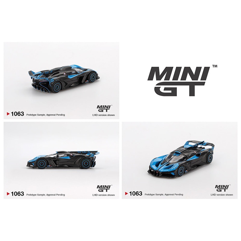 [Preorder] Mini GT 1:64 Bugatti Bolide Presentation  Black Blue MGT01063-BL