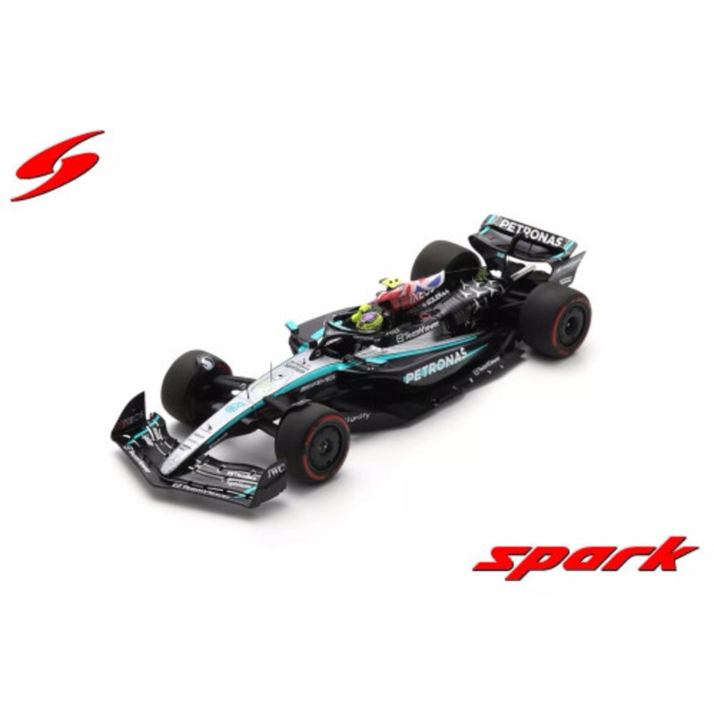 1/18 Spark 2024 Formula 1 Mercedes-AMG Petronas F1 W15 British GP Winner #44 Lewis Hamilton Car Model