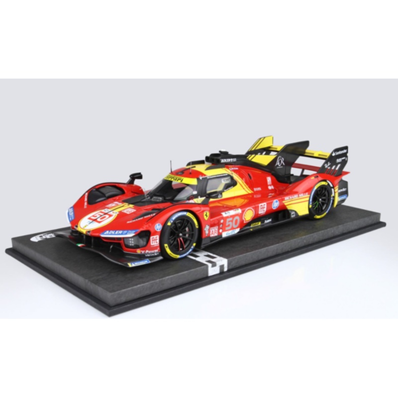 1/18 BBR 2024 Ferrari 499P #50 Winner Le Mans 2024 Fuoco Nielsen Molina Car Model