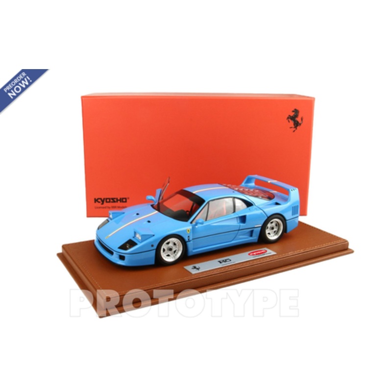 1/18 BBR & Kyosho Ferrari F40 (Blue with Italian Stripe) Diecast Car Model Limited 78 Pieces