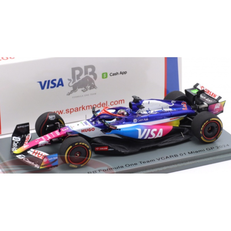 1/43 Spark 2024 Formula 1 Visa Cash App RB F1 Team Vcarb 01 Miami GP #3 Daniel Riccardo Car Model