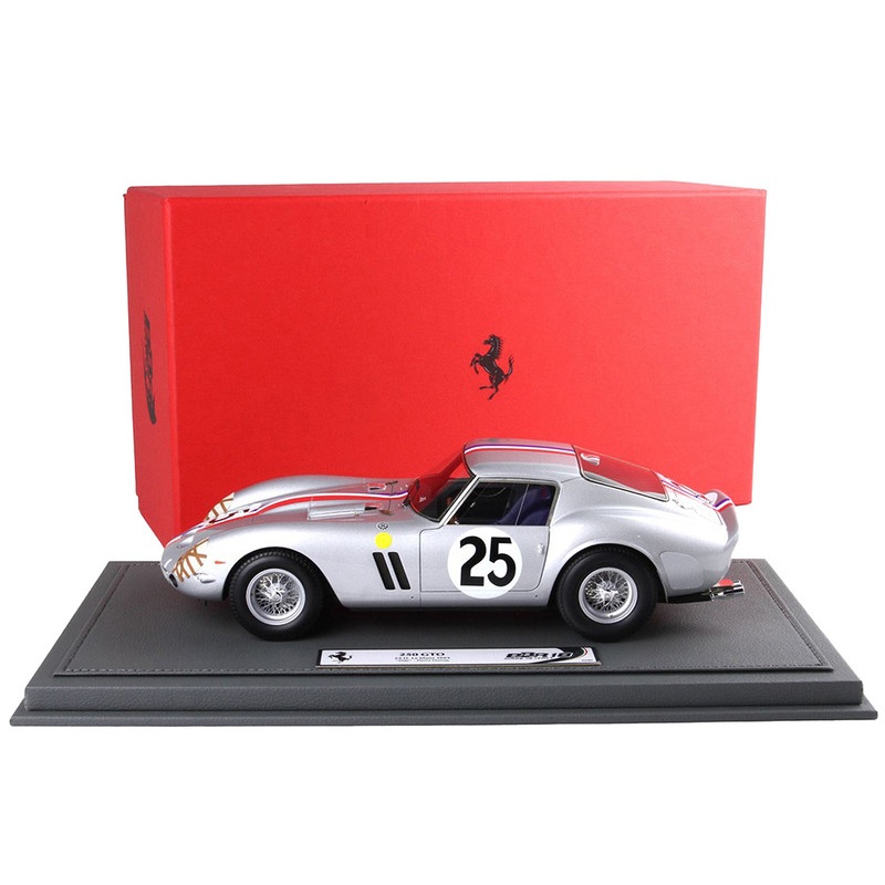 Ferrari 250 GTO #25 Elde - Pierre Dumay "24 Hours of Le Mans" (1963) with DISPLAY CASE Limited Edition to 90 pieces Worldwide 1/18 Model Car by BBR