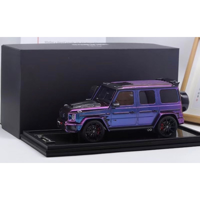 1/18 Motorhelix Mercedes-Benz Mercedes G-Class G63 AMG Brabus 800 (Holographic Purple) Resin Car Model Limited 99 Pieces