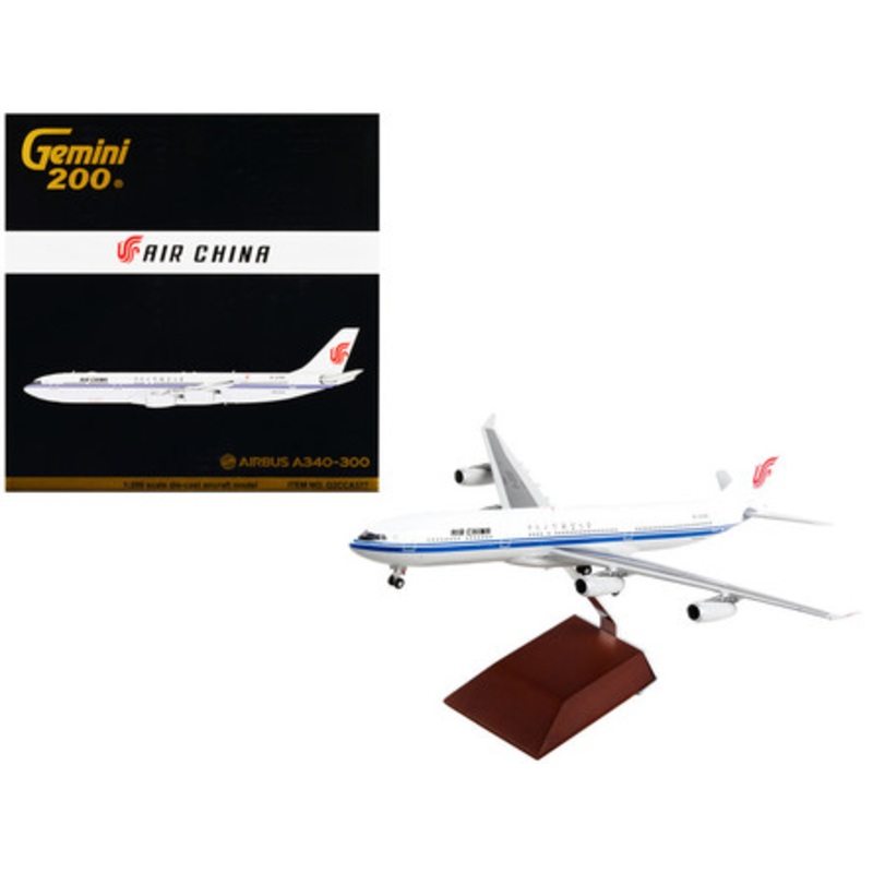 Airbus A340-300 Commercial Aircraft "Air China" White with Blue Stripes "Gemini 200" Series 1/200 Diecast Model Airplane by GeminiJets