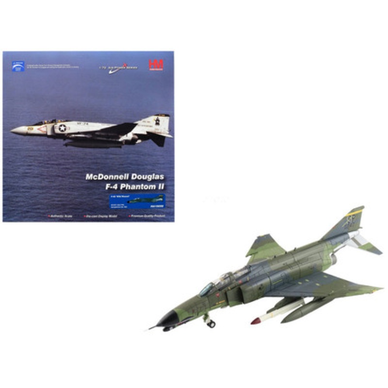 McDonnell Douglas F-4G Phantom II Fighter-Bomber Aircraft "Wild Weasel 52nd TFW Spangdahlem AB" (1985) United States Air Force "Air Power Series" 1/72 Diecast Model by Hobby Master