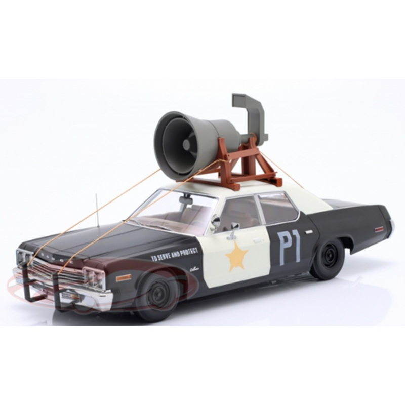 1/18 KK-Scale 1974 Dodge Monaco Bluesmobile Look-a-like with Speaker Diecast Car Model