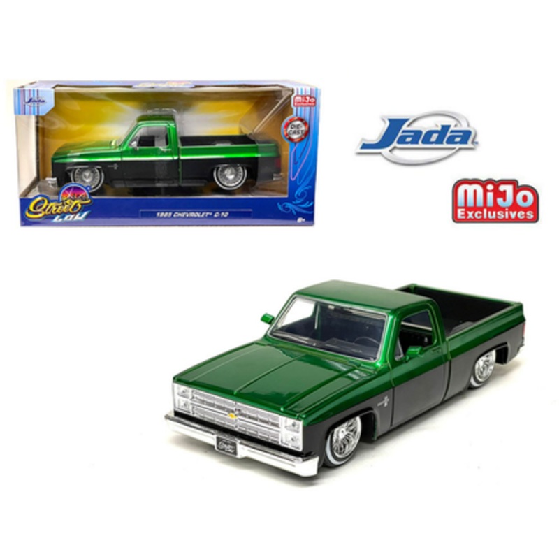 1/24 Jada 1985 Chevrolet C10 Pickup Lowriders (Green & Black) Diecast Car Model