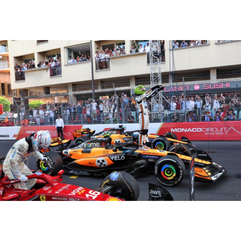 1/43 Minichamps 2025 Formula 1 McLaren F1 Team MCL39 Monaco GP Winner #4 Lando Norris Car Model