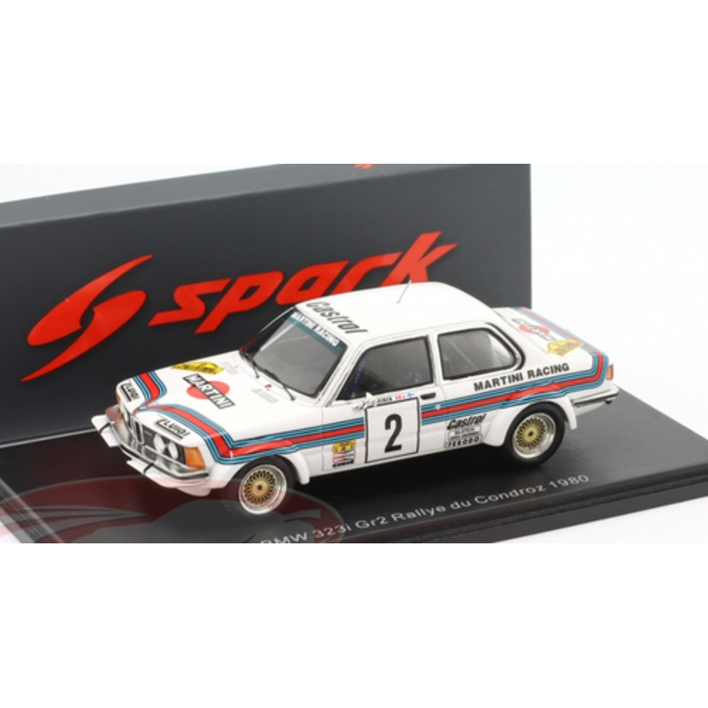 1/43 Spark 1980 BMW 323i E21 Gr.2 #2 Rallye du Condroz Martini Racing Timo Mkinen, Atso Aho Car Model