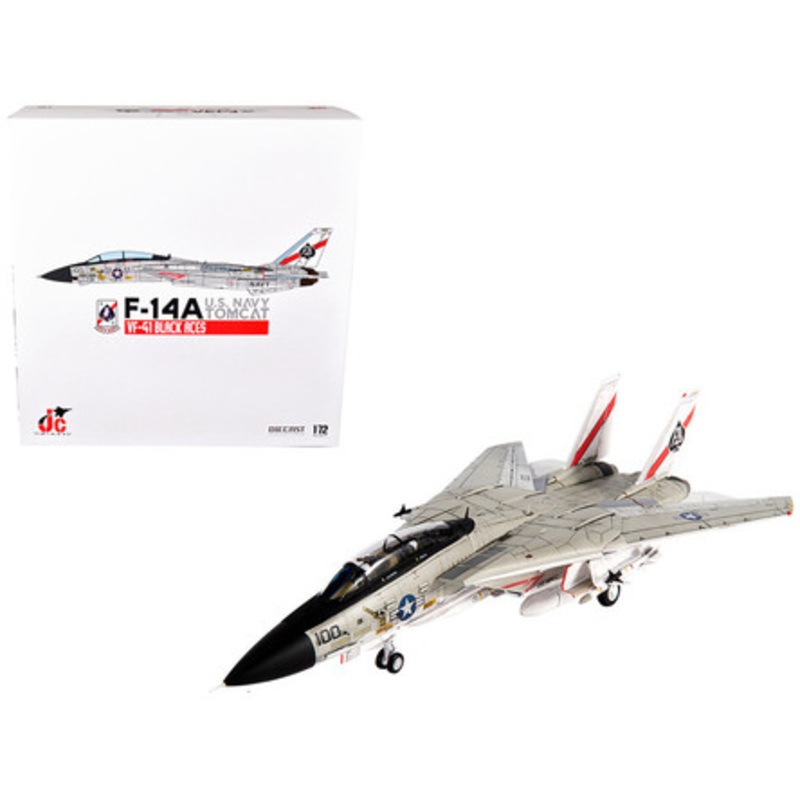 Grumman F-14D Tomcat Fighter Plane "U.S. Navy VF-41 Black Aces" (1978) 1/72 Diecast Model by JC Wings