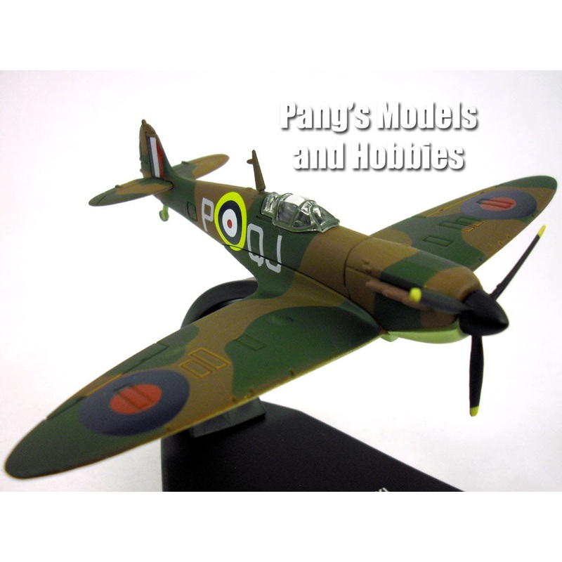 Supermarine Spitfire MKI 92 Sqn RAF 1940 1/72 Scale Diecast Metal Model by Oxford