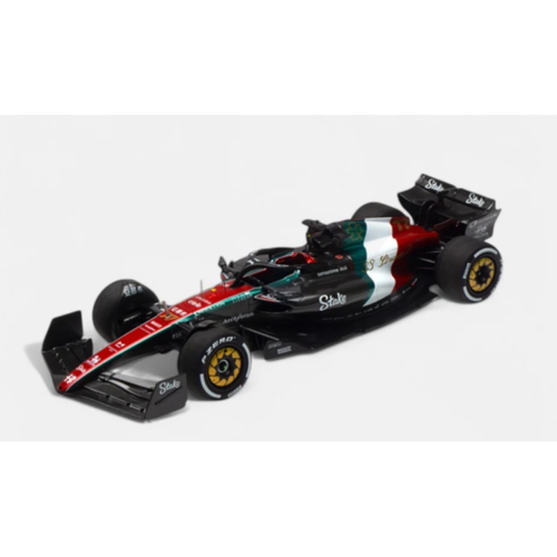1/18 NZG 2023 Formula 1 Alfa Romeo C43 Italy GP #77 Valtteri Bottas Car Model