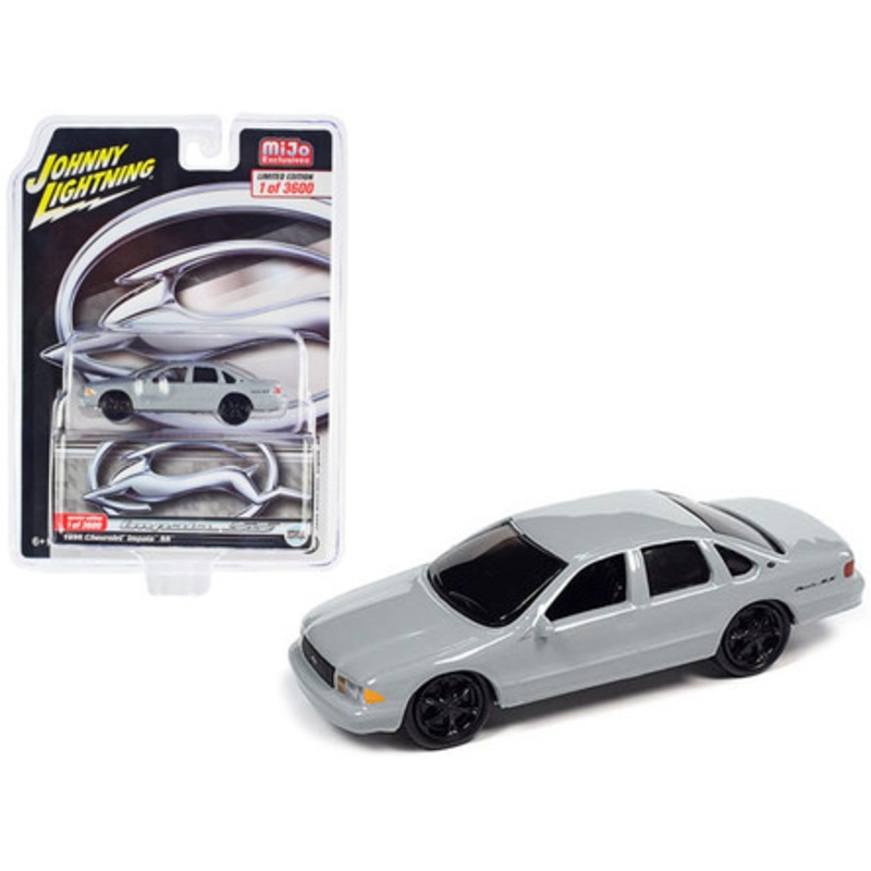 1/64 Johnny Lightning 1996 Chevrolet Impala SS (Matte Grey) Limited Edition Diecast Car Model