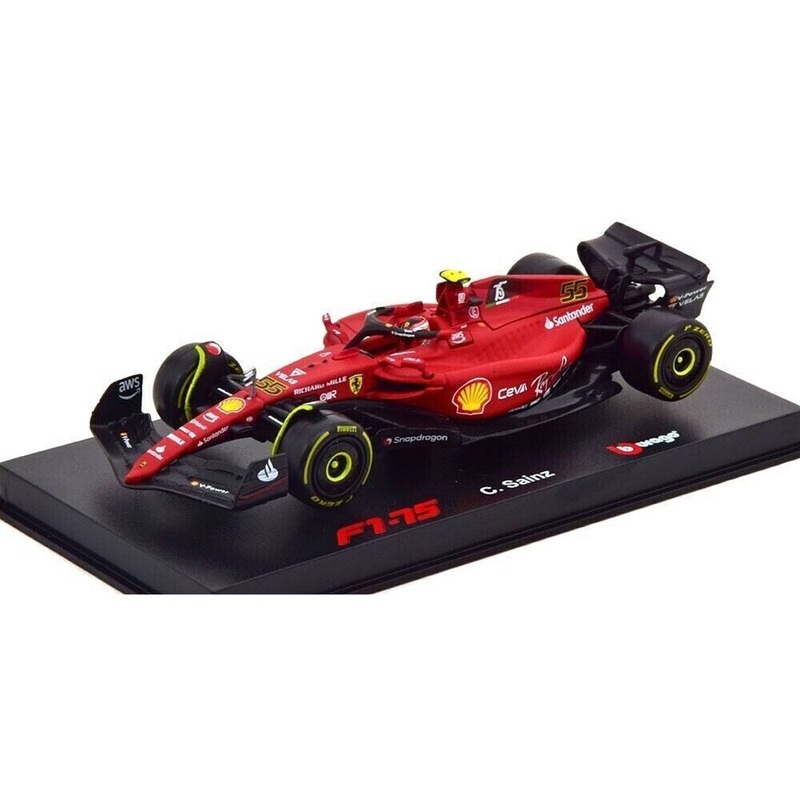 Ferrari F1-75 Carlos Sainz (With Helmet 2022) in Red