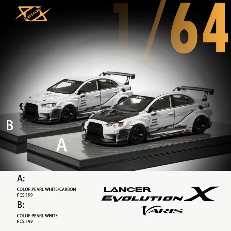 [Preorder] 404 ERROR 1:64 Lancer Evolution X Varis Pearl White/Carbon