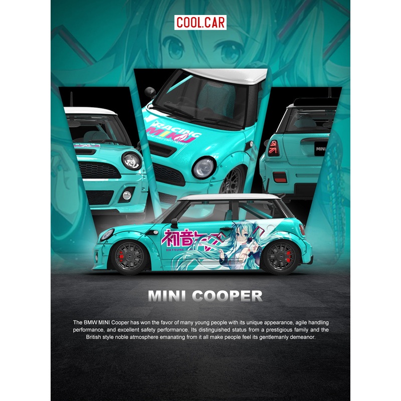 [Preorder] Cool Car 1:64 Mini Cooper Hatsune Miku livery (3 Versions) Regular Version