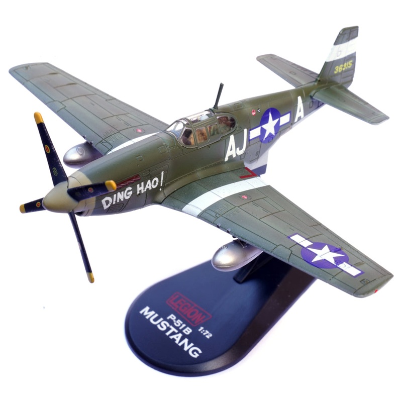 P-51 P-51B Mustang "Ding Hao!" Medal of Honor recipient and 12-victory ace Maj. James Howard, Commander, 356th Fighter Squadron, 354th Fighter Group, USAAF, 1944 1/72 Scale Diecast Metal Model by Legion