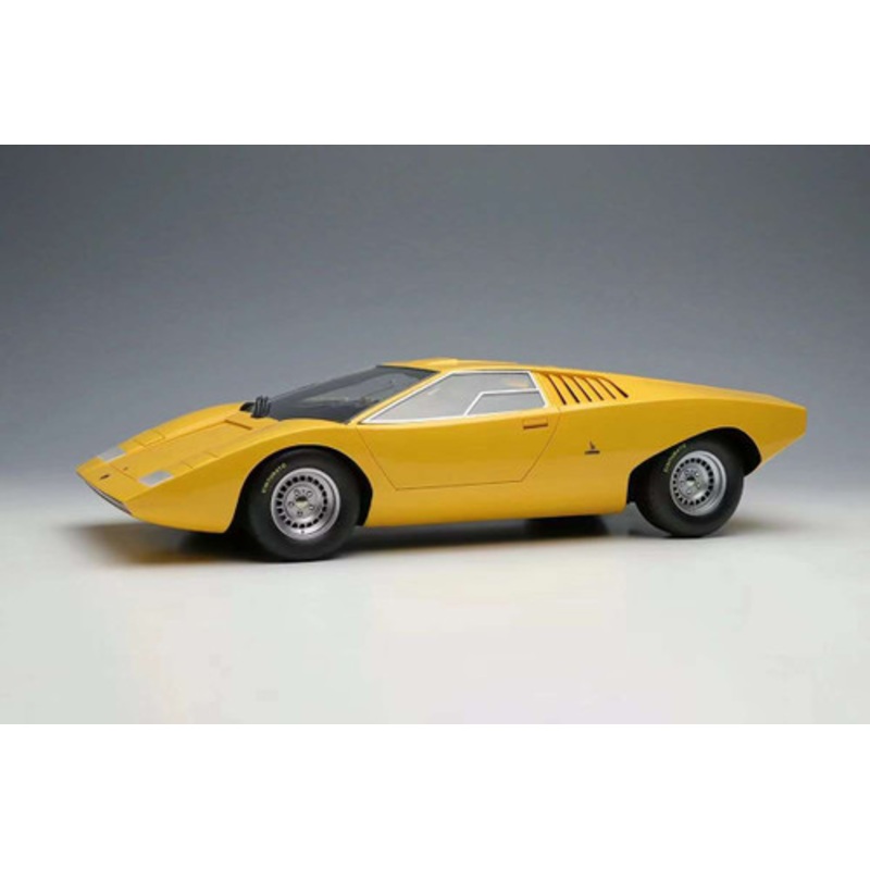 1/18 Makeup Lamborghini Countach LP500 Bertone Later Version 1971 (Yellow) Car Model