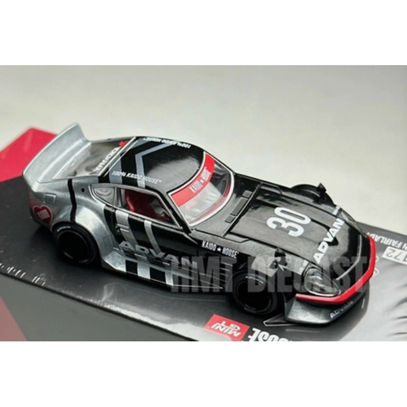CHASE CAR 1/64 Kaido House x Mini GT Nissan Fairlady Z Kaido GT ADVAN (Black) Diecast Car Model