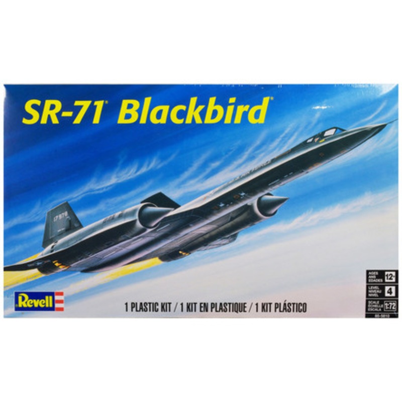 Level 4 Model Kit Lockheed SR-71 Blackbird Reconnaissance Aircraft 1/72 Scale Model by Revell