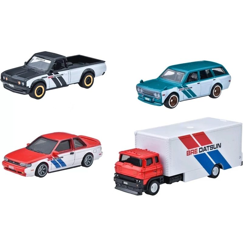 "BRE" Set of 4 pieces Series Hot Wheels "Premium" 2024 Series U Diecast Model Cars by Hot Wheels