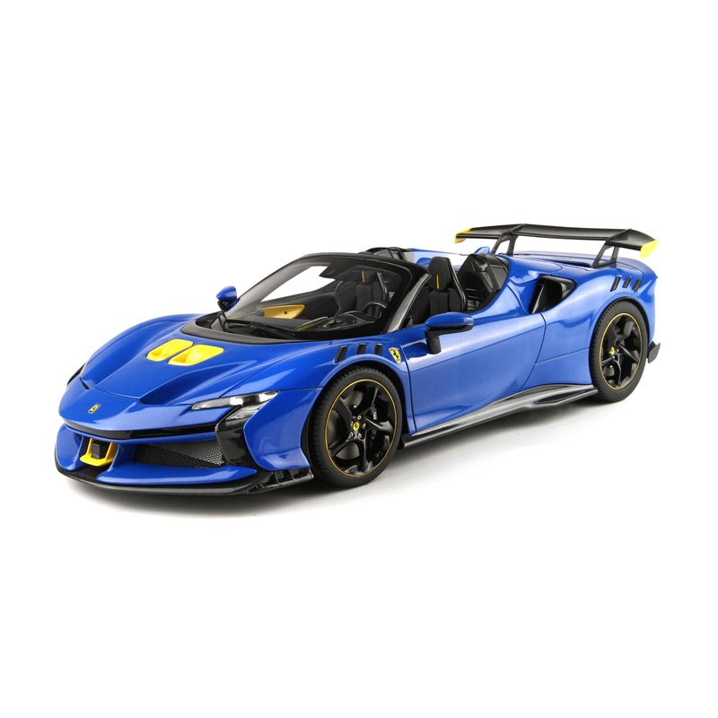 Ferrari - SF90 XX - 1:18 - Spider Azzurro Dino & Giallo - With Showcase - BBR