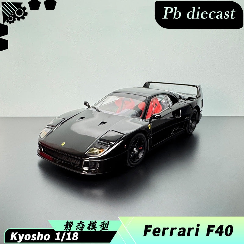 Kyosho 1:18 Ferrari F40 Black Diecast Model  Fully Opening Supercar collection