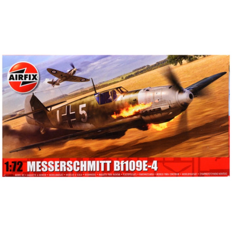 Level 1 Model Kit Messerschmitt Bf109E-4 Fighter Aircraft 1/72 Plastic Model Kit by Airfix