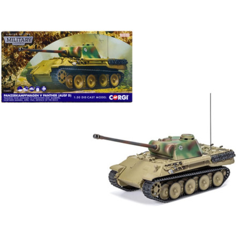 Panzerkampfwagen V Panther (Ausf D) Tank "Training Unit Bamberg North Bavaria Defence of the Reich" (1945) German Army "Military Legends" Series 1/50 Diecast Model by Corgi