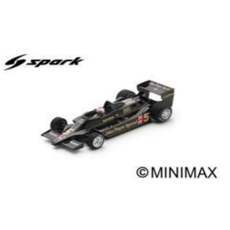 1/18 Spark 1978 Formula 1 Lotus 79 No.5 Winner Belgium GP Mario Andretti Car Model