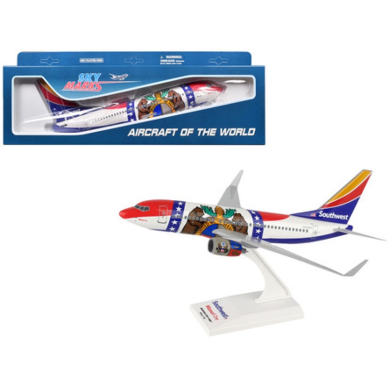 Boeing 737-700 Commercial Aircraft "Southwest Airlines - Missouri One" (N280WN) Missouri Flag Livery (Snap-Fit) 1/130 Plastic Model by Skymarks