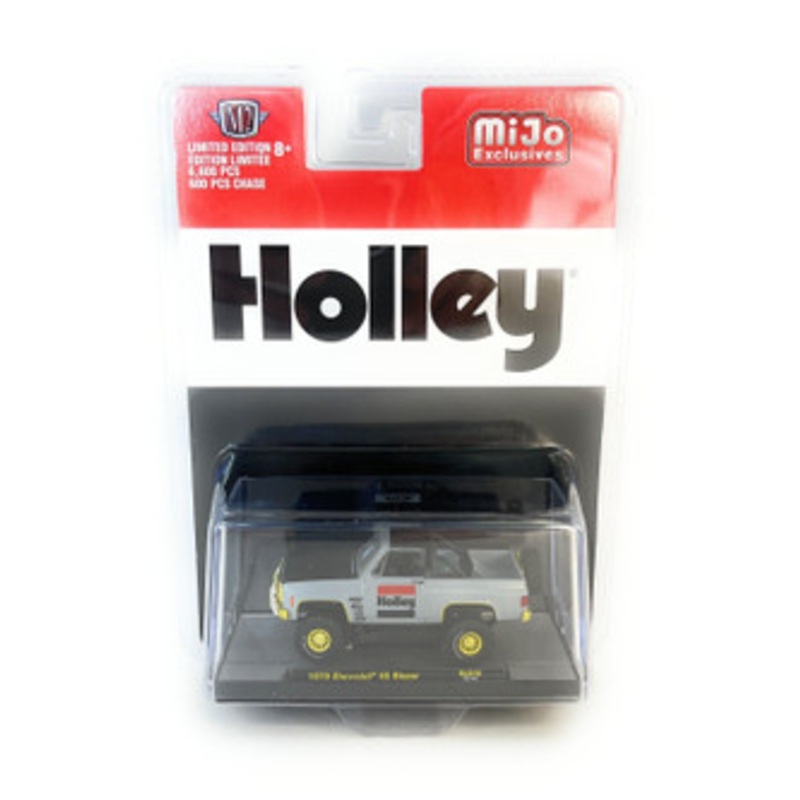 CHASE CAR 1/64 M2 Machines 1973 Chevrolet K5 Blazer Open Top 44 Holley (Grey) Diecast Car Model