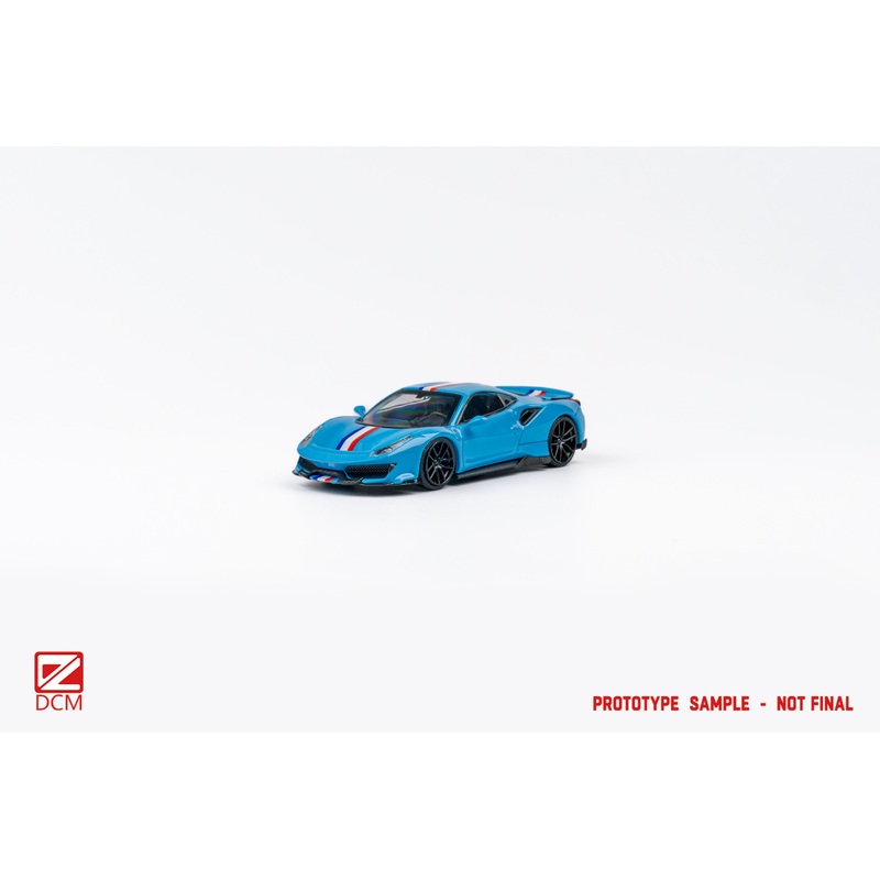 [Preorder] DCM 1:64 Novitec Ferrari 488 Pista (3 Versions) Skyblue Black Wheel