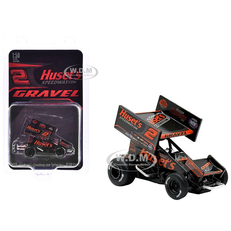 Winged Sprint Car #2 David Gravel "Huset's Speedway" (2025) 1/50 Diecast Model Car by ACME