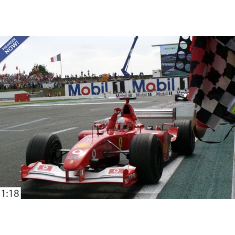 1/18 BBR 2002 Formula 1 Ferrari F2002 France GP Winner Michael Schumacher World Championship Car Model