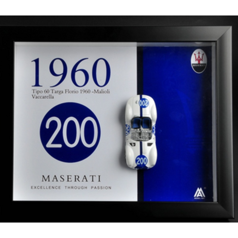 1/43 Maserati Tipo 60 Targa Florio 1960-Malioli Vaccarella 200 Diecast Model Car by Time Model