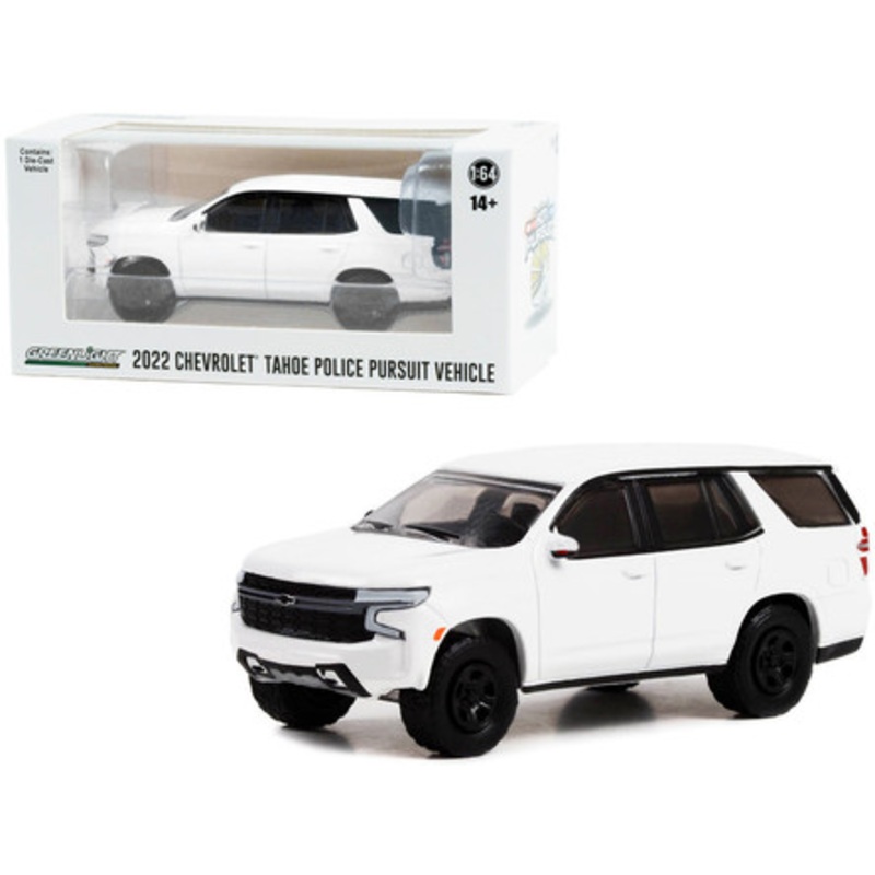 2022 Chevrolet Tahoe Police Pursuit Vehicle (PPV) White "Hot Pursuit" "Hobby Exclusive" Series 1/64 Diecast Model Car by Greenlight