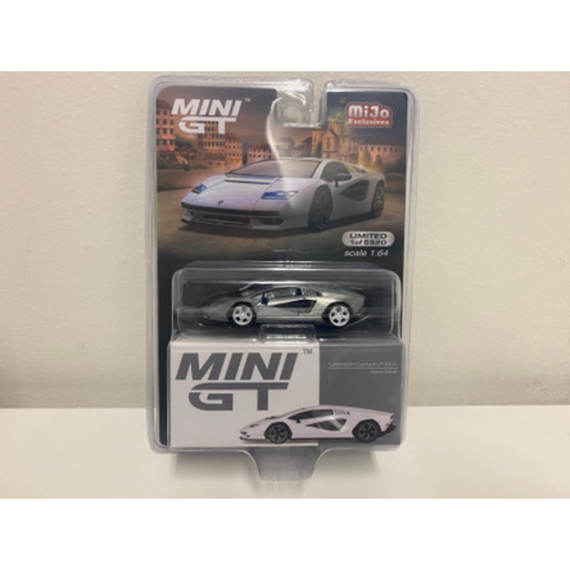 CHASE CAR 1/64 Mini GT Lamborghini Countach LPI 800-4  Bianco Siderale White Diecast Car Model