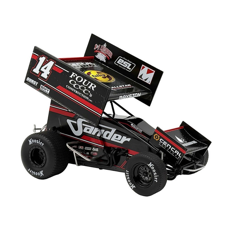 Winged Sprint Car #14 Spencer Bayston "Four CCCC's Construction - Sander" Jason Meyers Racing (2025) 1/18 Diecast Model Car by ACME
