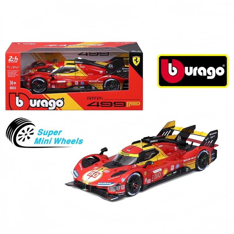 Bburago 1:24 Ferrari 499P LMH #50 2024 24H Le Mans Champion  Ferrari Racing