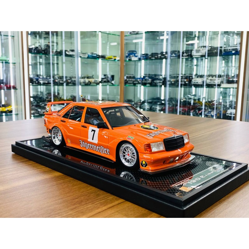 VIP Model Mercedes-Benz 190 E & A$AP Rockys Edition  1/18 Resin Model, Jagermeister Decal, Limited to 30 Units