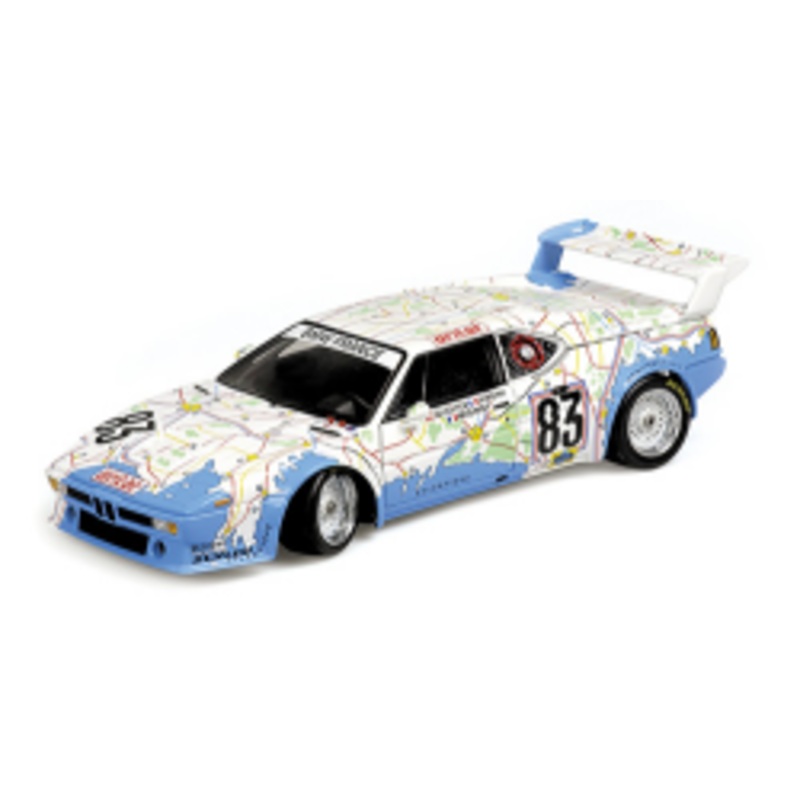 1/18 Minichamps 1980 BMW M1 Carte De France Quester, Pironi, Mignot Team BMW France 24H Le Mans Diecast Car Model