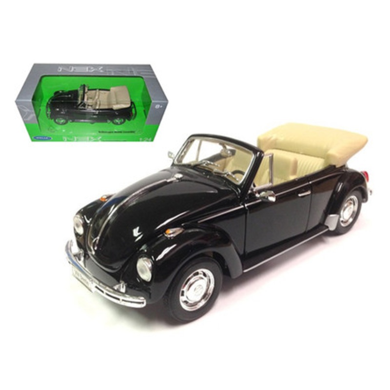 1/24 Welly 1959 Volkswagen Beetle Convertible (Black) Diecast Car Model
