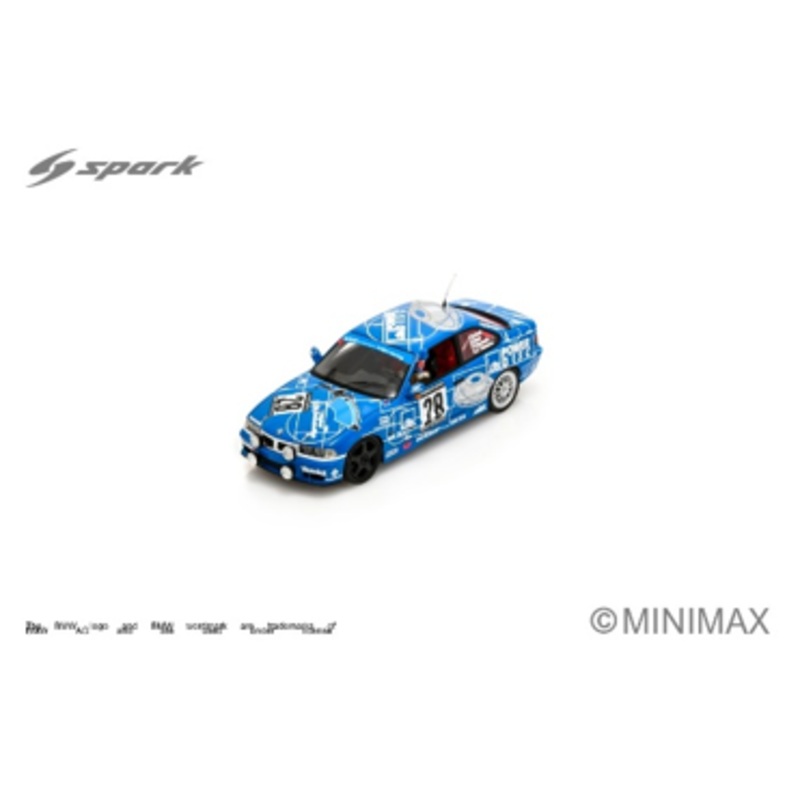 1/43 Spark BMW M3 E36 No.28 Winner 24H Nrburgring 1997 J.Scheid - S. Reck - H.J. Tiemann - P. Zakowski Car Model